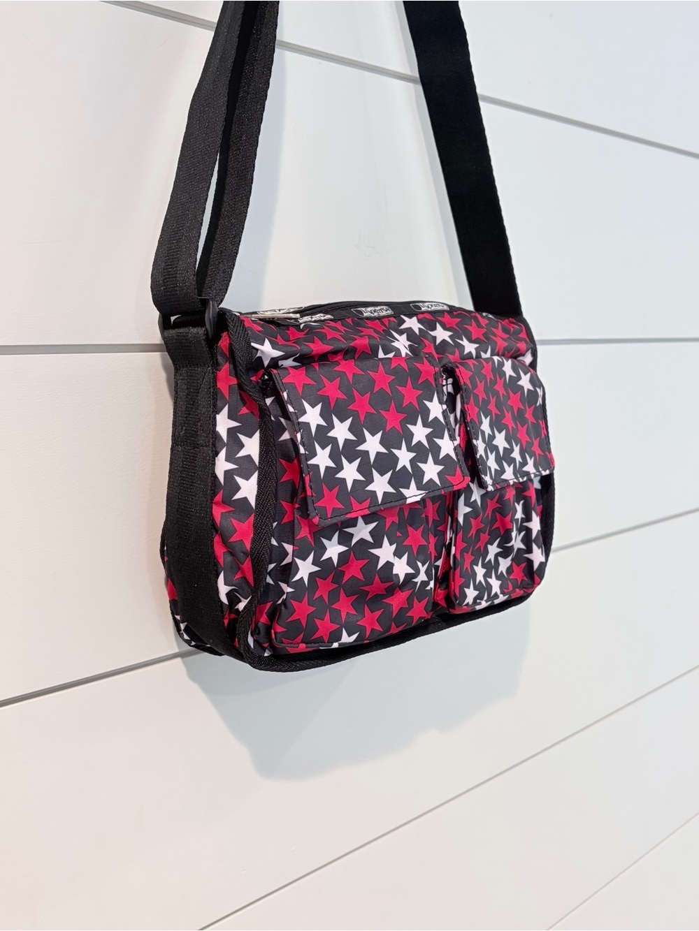 LeSportsac Y2K Starcore Crossbody Bag Indie Sleaze Retro Messenger Americana USA - Picture 4 of 12